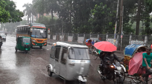 রাজধানীসহ দেশের বিভিন্নস্থানে বৃষ্টি অব্যাহত