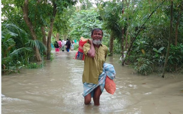 মেঘনার পানি বিপৎসীমার ওপরে, উপকূলীয় অঞ্চল প্লাবিত