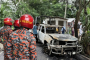 গোপালগঞ্জে পুলিশের গাড়িতে হামলা-আগুন