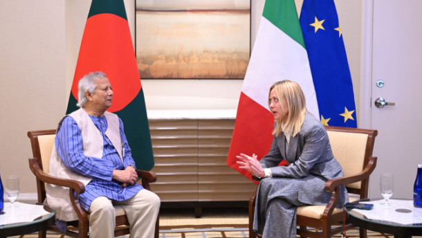 ইতালির প্রধানমন্ত্রীর সঙ্গে প্রধান উপদেষ্টার বৈঠক