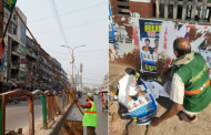 বাড্ডা এলাকার ব্যানার-ফেস্টুন অপসারণ করলো ডিএনসিসি