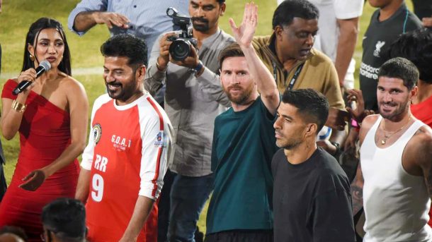 কলকাতায় তুলকালাম, হায়দরাবাদে ভিন্ন রূপ দেখলেন মেসি