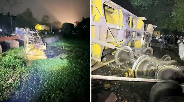 তেলবাহী ট্রেন লাইনচ্যুত, সিলেটের সঙ্গে সারাদেশের রেল যোগাযোগ বন্ধ