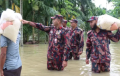 রাঙামাটিতে ত্রাণ নিয়ে দুর্গতদের পাশে বিজিবি