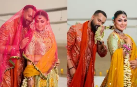 বিয়ের সাজে প্রশংসা পাচ্ছেন অপু বিশ্বাস-আদর আজাদ