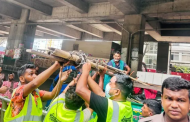 মিরপুর-১০ মেট্রো স্টেশনে ভাসমান দোকান উচ্ছেদ